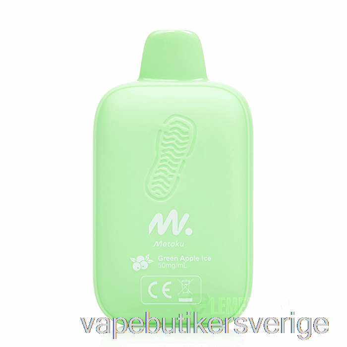 Vape Sverige Metaku Moonwalk 9000 Engångs Grön äppelis